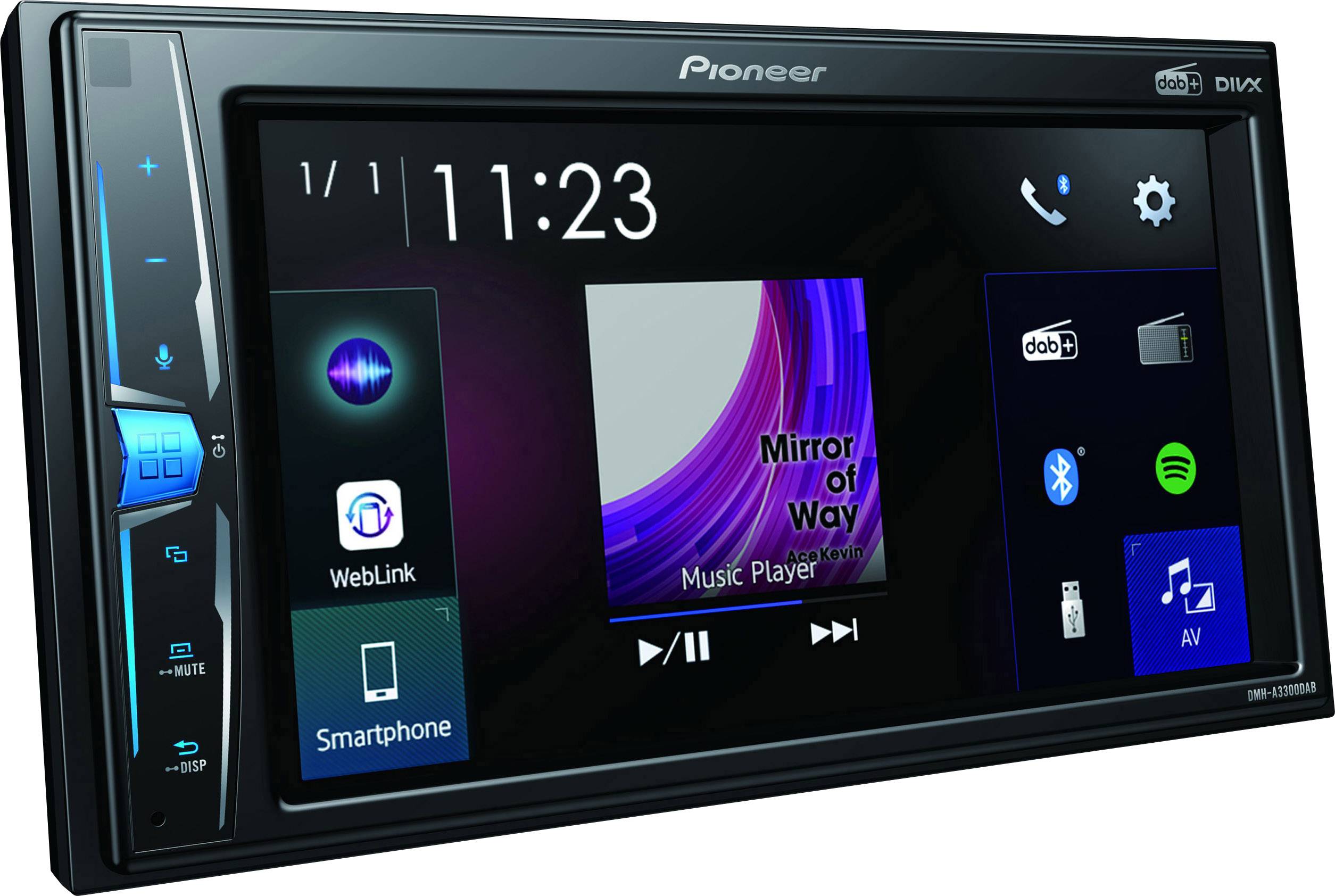 Pioneer DMH-A3300DAB Radio samochodowe Double Din Zestaw głośnomówiący Bluetooth® , Tuner DAB+, Aplikacja Radiowa - obrazek 1