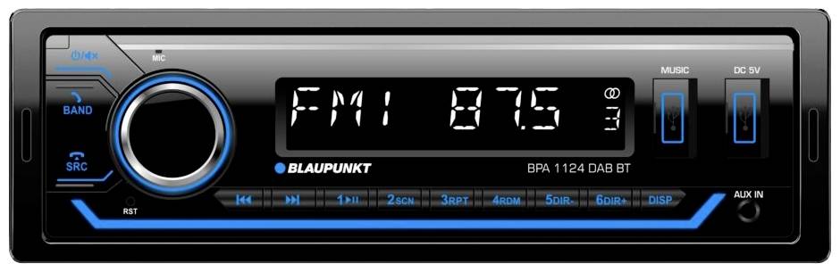 Blaupunkt BPA 1124 DAB BT Radio samochodowe Zestaw głośnomówiący Bluetooth® , Tuner DAB+ - obrazek 1