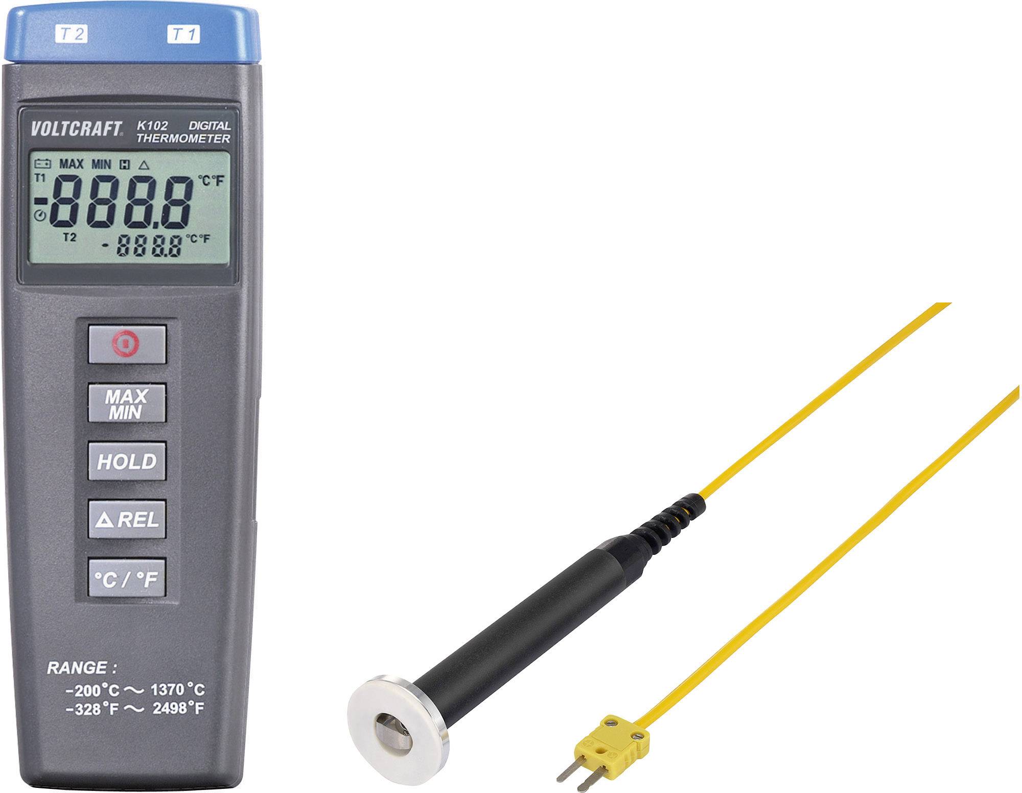 Termometr typu K VOLTCRAFT K102 + TP 302 VC-10504620, -200 - +1370 °C - obrazek 1