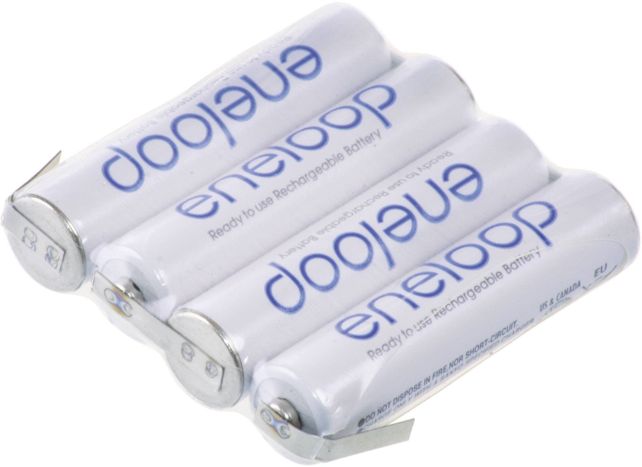 Pakiet akumulatorów AAA, NiMH Panasonic eneloop Reihe F1x4, Ilość ogniw: 4, 4.8 V, 750 mAh, Z-końcówka do lutowania - obrazek 1