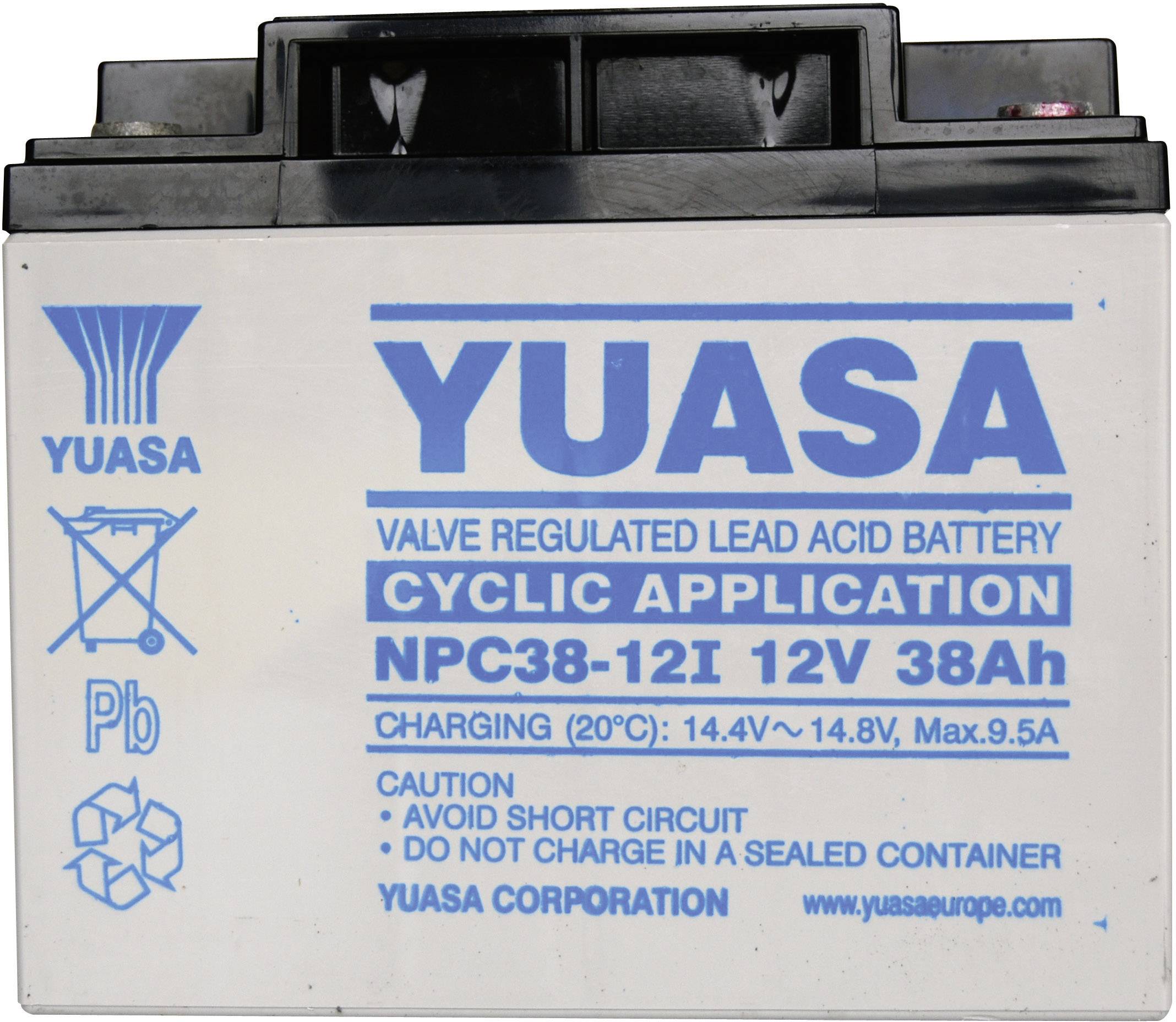 Akumulator ołowiowy Yuasa NPC38-12 NPC38-12, AGM, 12 V, 38 Ah - obrazek 1