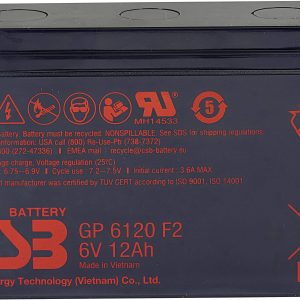 Akumulator ołowiowy CSB Battery GP 6120 Standby USV GP6120F2, AGM, 6 V, 12 Ah