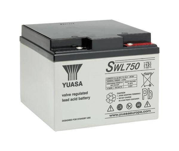 Akumulator ołowiowy Yuasa SWL750, AGM, 12 V, 25 Ah - obrazek 1