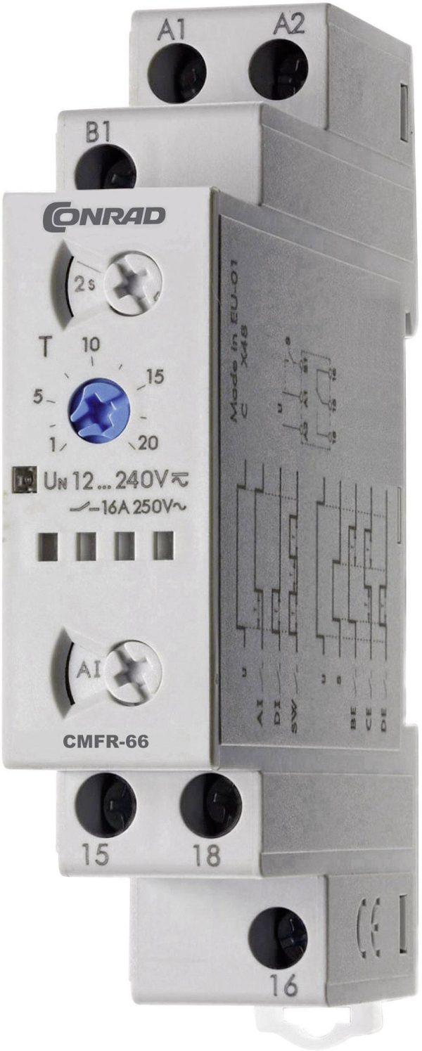 Conrad Components CMFR-66 Przekaźnik czasowy, 24 h (max), 400 V/AC, 16 A, 1 szt.