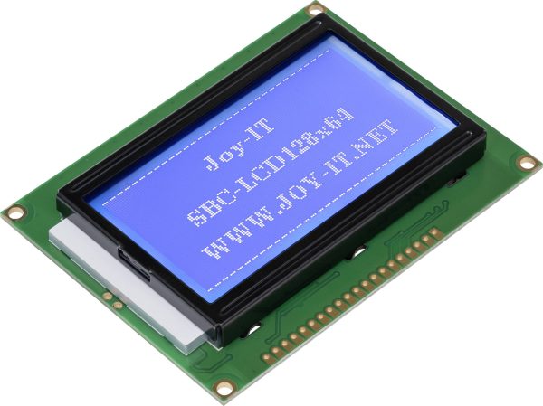 Wyświetlacz LCD Joy-it LCD128x64SPI biały niebieski 128 x 64 Pixel (S x W x G) 93 x 70 x 12 mm