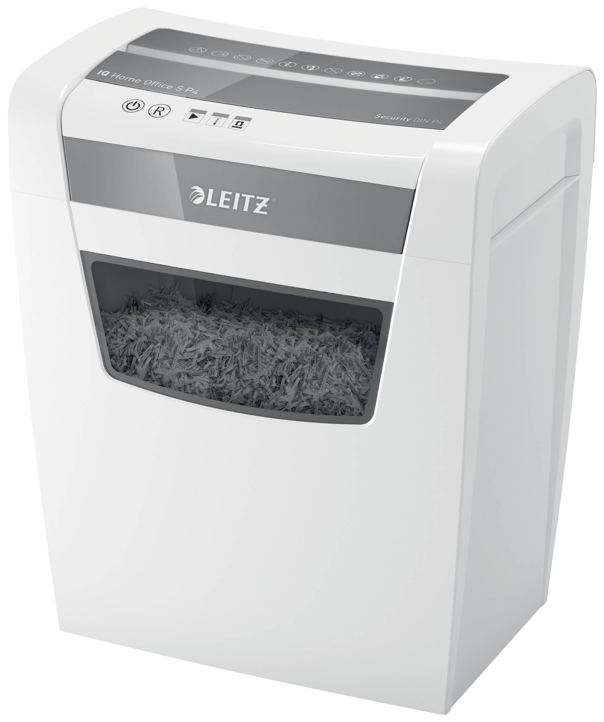 Leitz IQ Home Office S P4 EU Niszczarka 8 ark. Cięcie na drobne elem. 4 x 28 mm P-4 15 l Niszczy także spinacze do papie - obrazek 1