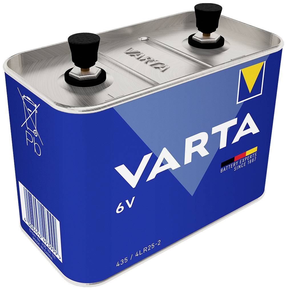 Bateria 4LR25-2 Varta 435101111, 6 V, 33000 mAh, alkaliczno-manganowe, przykręcony styk, 1 szt. - obrazek 1