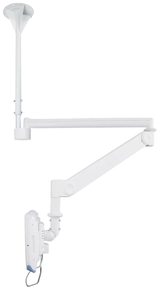 Neomounts Uchwyt do monitora, sufitowy FPMA-HAC100 1 Wyświetlacz 25,4 cm (10″) – 61 cm (24″) biały z regulowaną wysokośc