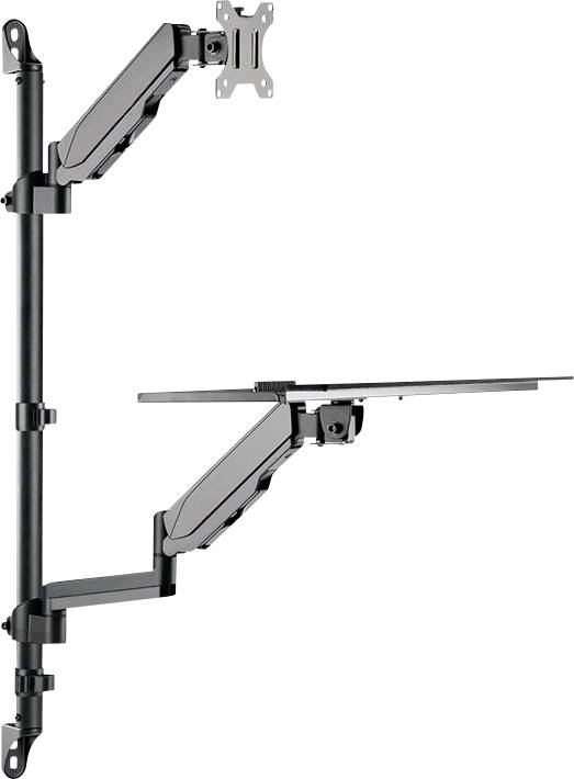 Neomounts Uchwyt ścienny do monitora WL90-325BL1 1 Wyświetlacz 43,2 cm (17") - 81,3 cm (32") czarny Podkładka pod klawia - obrazek 1