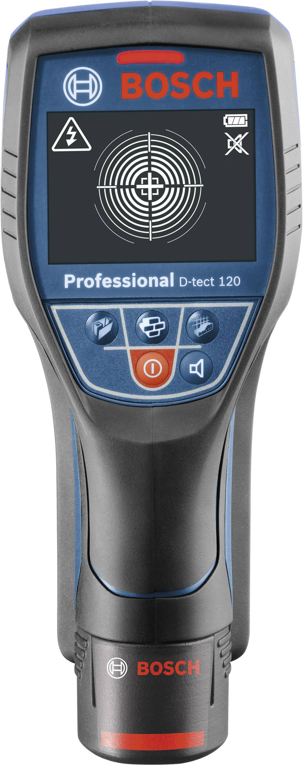 Bosch Professional Detektor D-tect 120 0601081301 Maksymalna głębokość wykrywania 12 m Przeznaczenie drewno, metale żela - obrazek 1