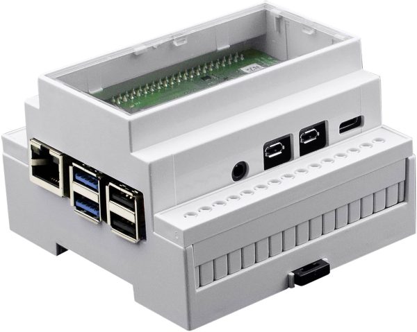 Obudowa SBC Camdenboss CBRPI-DR-4-CLR-CON Raspberry Pi® poliwęglan biały