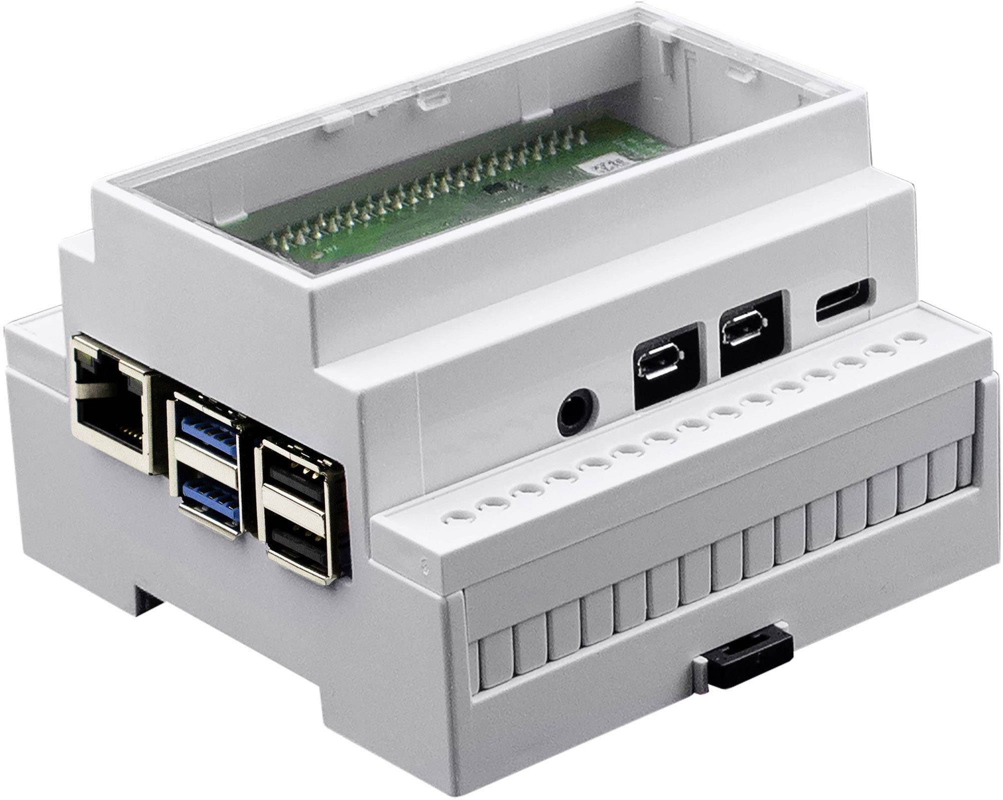 Obudowa SBC Camdenboss CBRPI-DR-4-CLR-CON Raspberry Pi® poliwęglan biały - obrazek 1