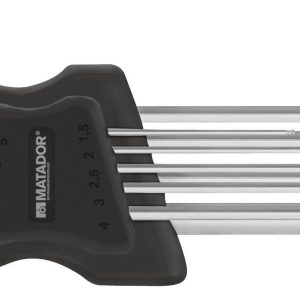 Matador Schraubwerkzeuge wewnętrzny sześciokąt Zestaw kluczy trzpieniowych 1.5 mm, 2 mm, 2.5 mm, 3 mm, 4 mm, 5 mm, 6 mm, Matador Schraubwerkzeuge wewnętrzny sześciokąt Zestaw kluczy trzpieniowych 1.5 mm, 2 mm, 2.5 mm, 3 mm, 4 mm, 5 mm, 6 mm,