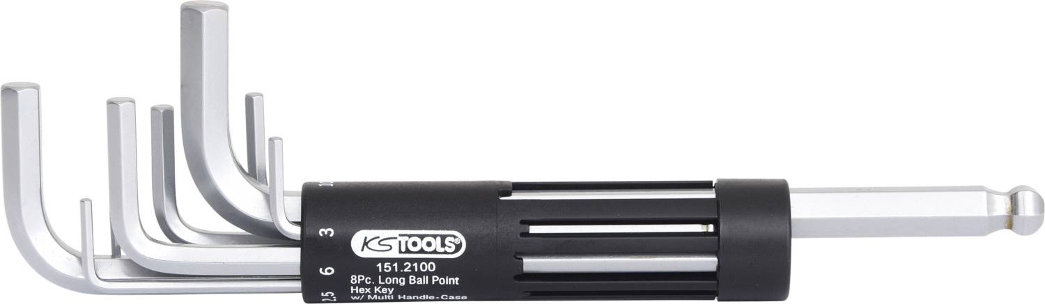 KS Tools Winkelschraubendrehersatz 2-10mm Kugelkopf im Halter Głowica kulowa Zestaw kluczy trzpieniowych 2 8 szt. - obrazek 1