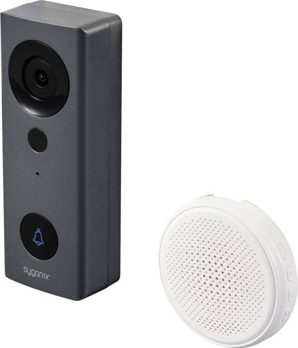 Sygonix Wideodomofon IP WLAN, radiowa szary, biały