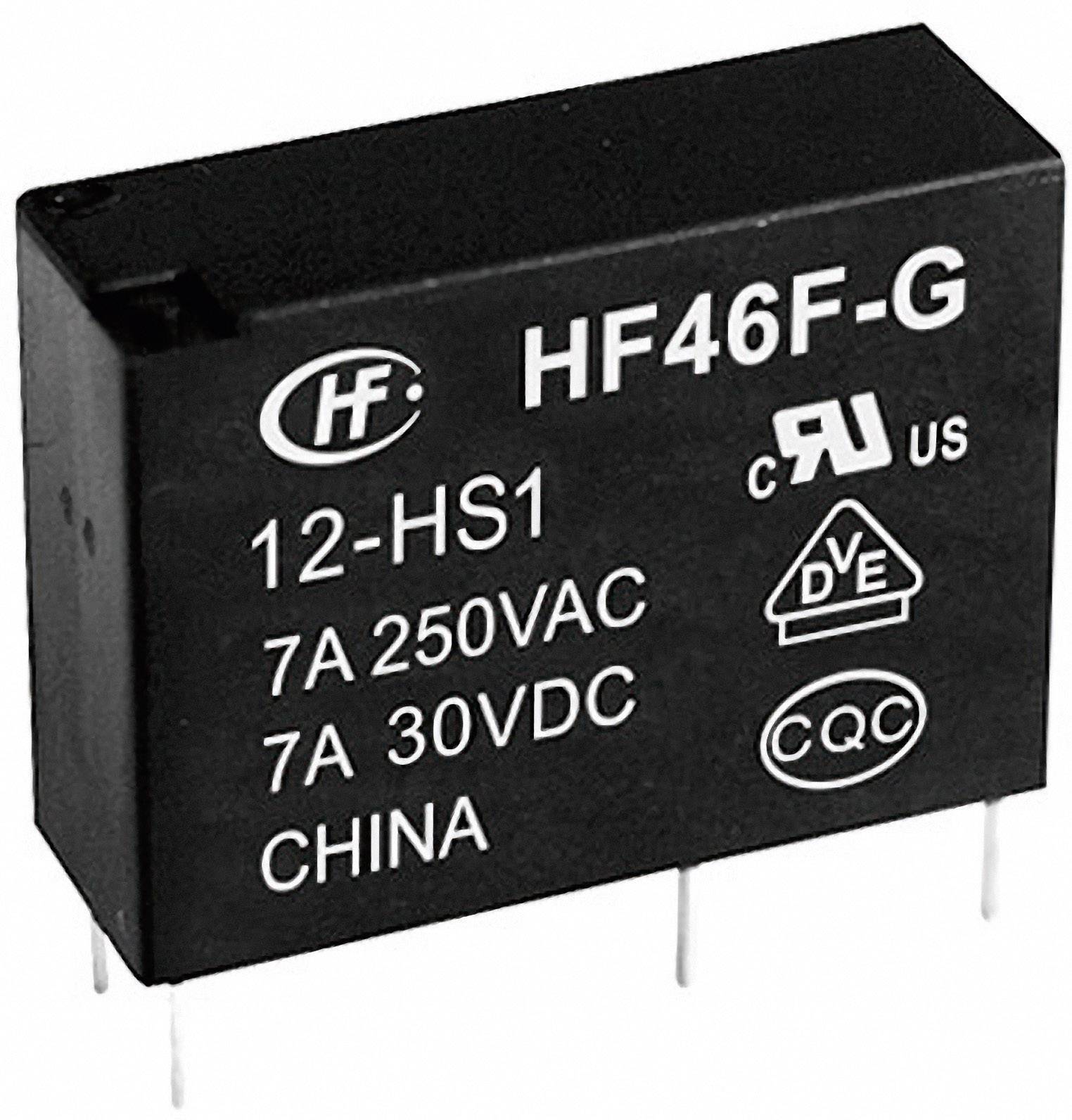 Przekaźnik zasilający HF46F-G Hongfa HF46F-G/005-HS1 5 V/DC 1 zestyk przełączny Max 10 - obrazek 1