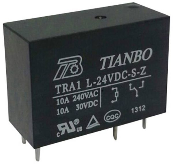 Tianbo Electronics TRA1 L-24VDC-S-Z Przekaźnik SMT 24 V/DC 12 A 1 zestyk przełączny 1 szt.