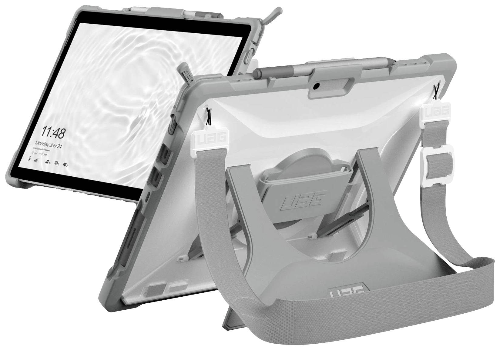 Etui na tablet Urban Armor Gear Healthcare Handstrap Case szary - obrazek 1