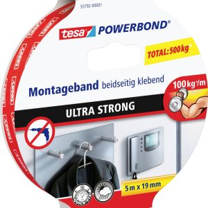 Taśma montażowa tesa tesa® Powerbond 55792-00001-02 ULTRA STRONG (D x S) 5 m x 19 mm 5 m 1 szt. Taśma montażowa tesa tesa® Powerbond 55792-00001-02 ULTRA STRONG (D x S) 5 m x 19 mm 5 m 1 szt.
