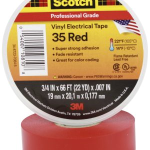 Taśma izolacyjna Scotch Scotch® 35 SCOTCH35-19X20RD Scotch™ 35 (D x S) 20 m x 19 mm 20 m 1 szt. Taśma izolacyjna Scotch Scotch® 35 SCOTCH35-19X20RD Scotch™ 35 (D x S) 20 m x 19 mm 20 m 1 szt.