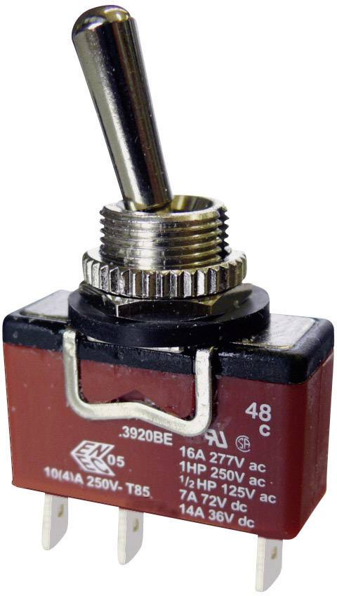 Przełącznik dźwigienkowy 250 V/AC 16 A 1 x wył/wł Arcolectric (Bulgin Ltd.) C3900BEAAA IP67 zatrzask 1 szt.
