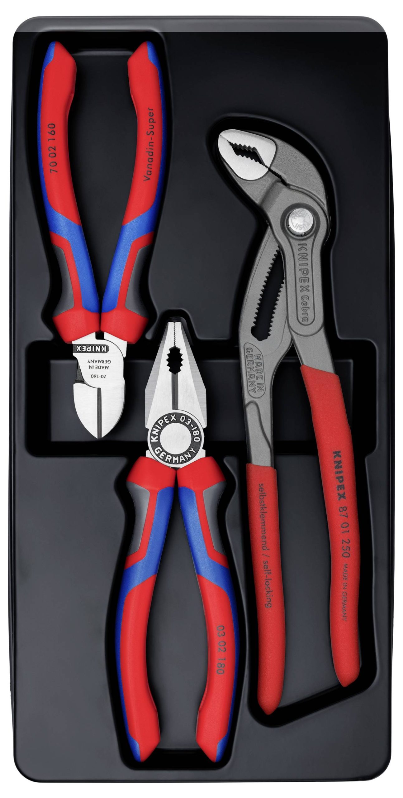 Zestaw szczypiec Knipex 00 20 09 V01, do warsztatu, 3 szt. - obrazek 1