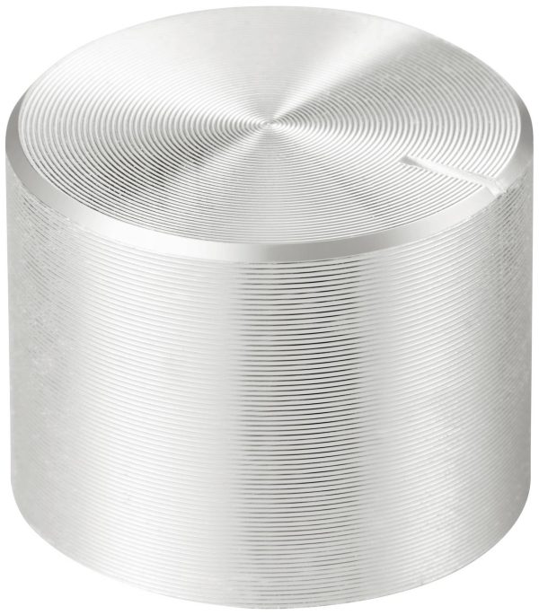 TRU COMPONENTS TC-11613868 Pokrętło z nakładką ze znacznikiem srebrny (Ø x W) 17 mm x 13 mm aluminium, plastik 1 szt.