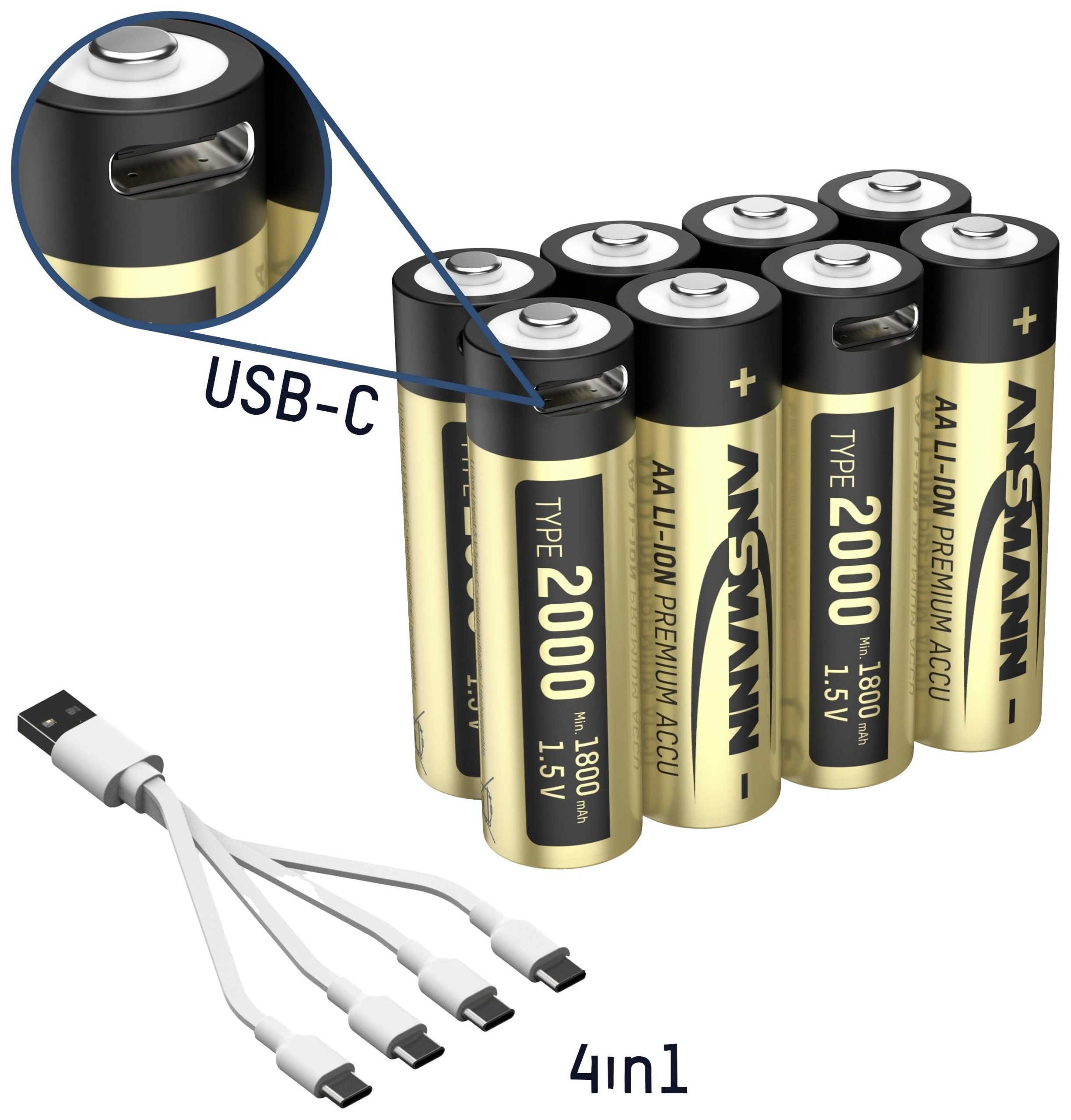 Akumulator AA/R06 Ansmann 1312-0039 1312-0039, litowe, 1800 mAh, 1.5 V, 8 szt. - obrazek 1
