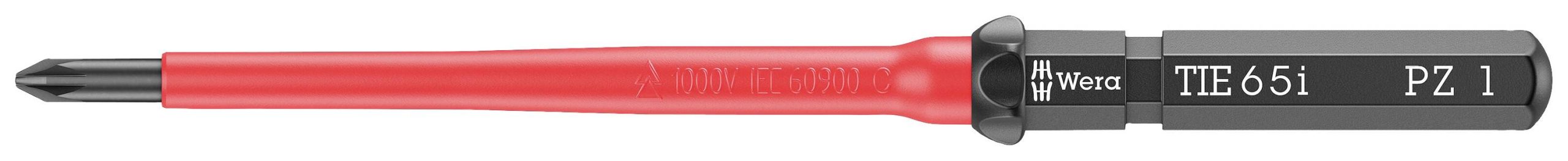 Wkrętak z wymiennymi końcówkami Wera Kraftform Kompakt VDE 65 i PZ 1 x 157 mm TIE 05006524001 Pozidriv PZ 1 - obrazek 1