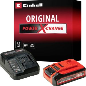 Einhell 4512159 Power X-Change PXC Starter Kit Ładowarka i akumulator do elektronarzędzi 18 V 4000 mAh Li-Ion