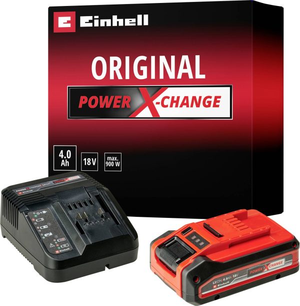 Einhell 4512159 Power X-Change PXC Starter Kit Ładowarka i akumulator do elektronarzędzi 18 V 4000 mAh Li-Ion