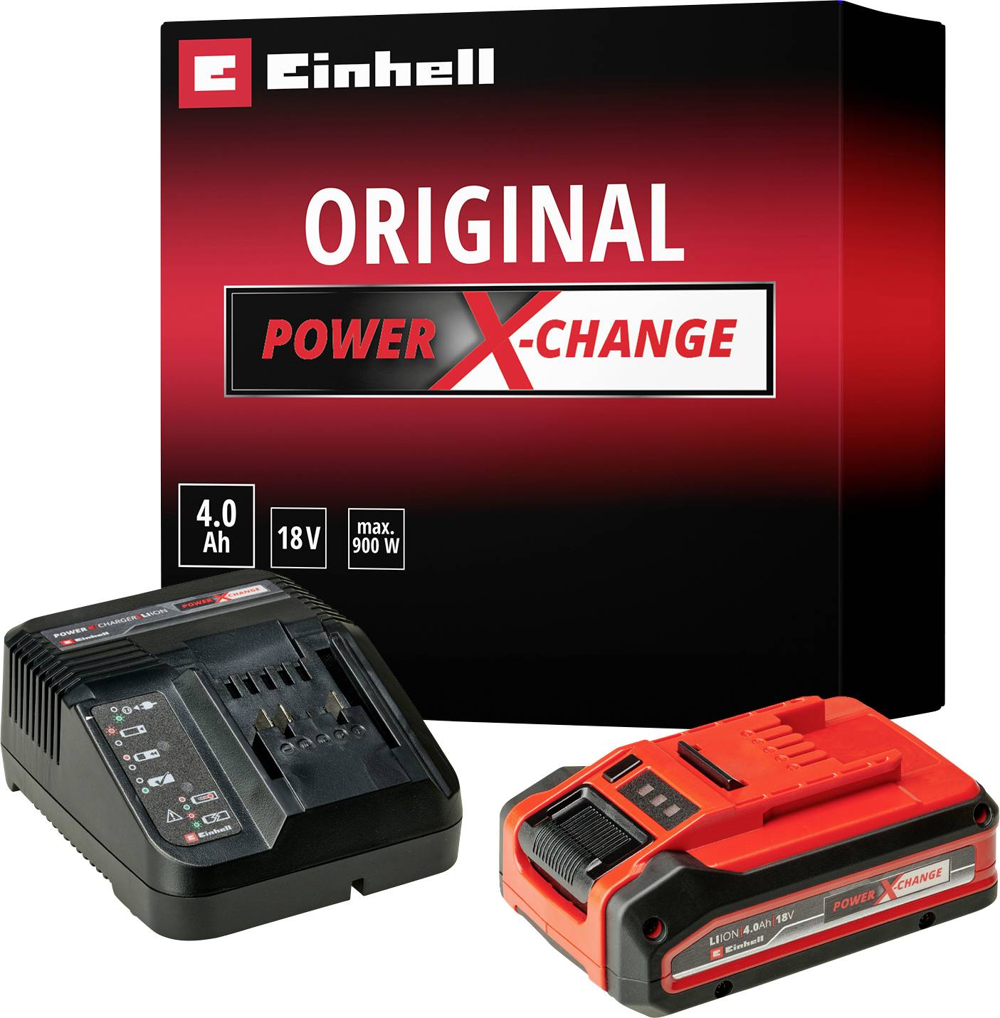 Einhell 4512159 Power X-Change PXC Starter Kit Ładowarka i akumulator do elektronarzędzi 18 V 4000 mAh Li-Ion - obrazek 1
