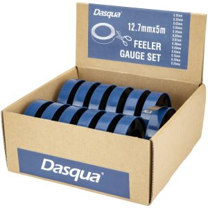 Dasqua 1803-0105 13-częściowy zestaw podkładek szczelinomierza Grubość: 0,01, 0,02, 0,03, 0,04, 0,05, 0,06, 0,07, 0,08,