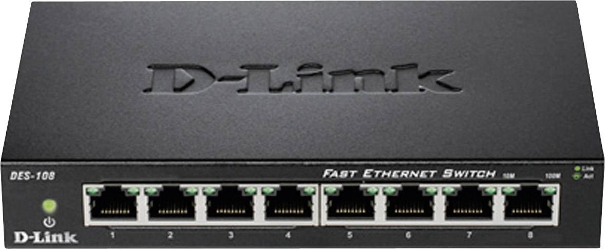 Switch D-Link DES-108, 8, 100 MBit/s - obrazek 1