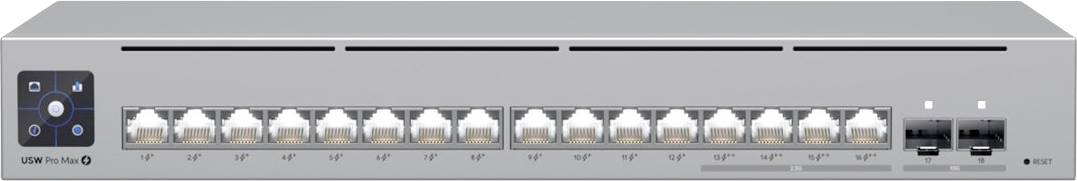 Ubiquiti Networks USW-PRO-MAX-16-POE UniFi USW Pro Max Switch sieciowy 16 + 2 Porty funkcja PoE - obrazek 1