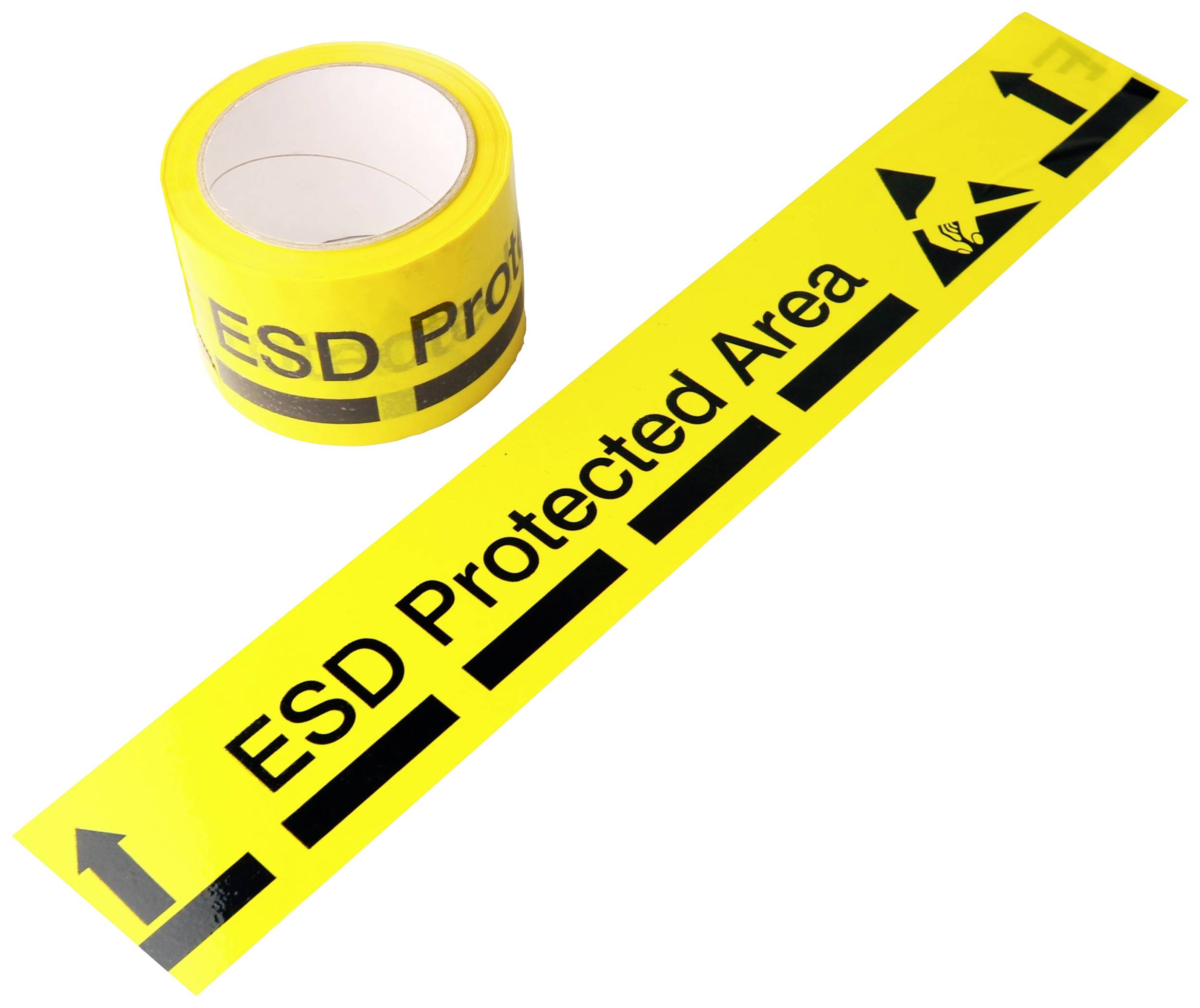 Antistat Taśma do znakowania podłóg ESD 33 m żółty (D x S) 33 m x 75 mm 054-0007 samoprzylepna - obrazek 1