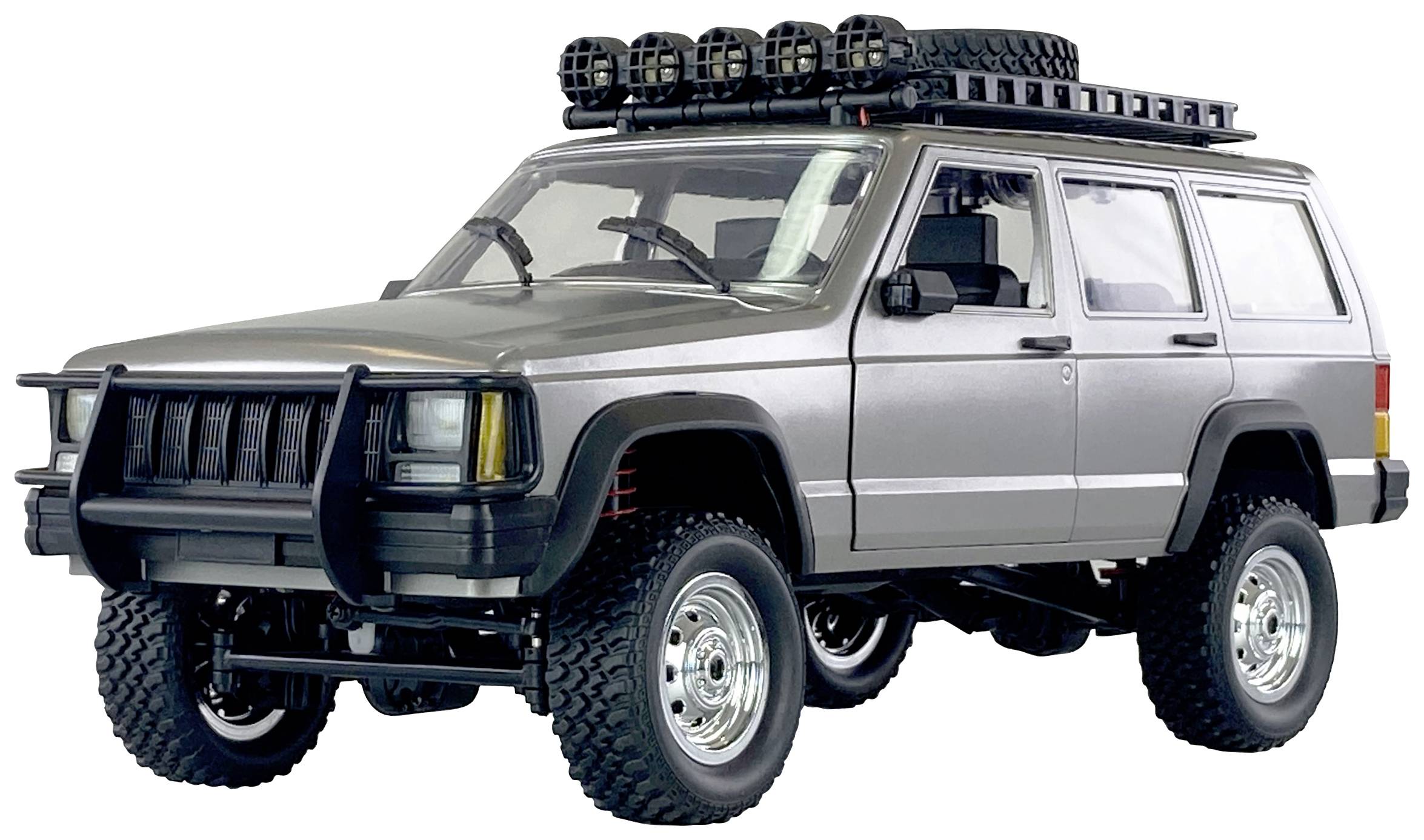 Amewi JC-X12 Scale srebrny Szczotkowy 1:12 Model samochodu RC Elektryczny SUV Napęd na wszystkie koła RtR 2,4 GHz z akum - obrazek 1