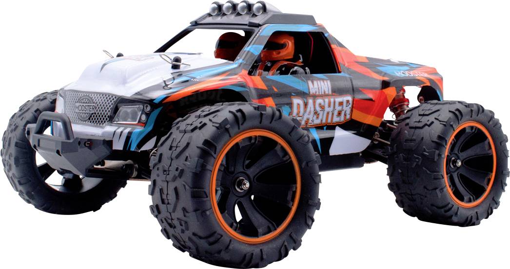 MODSTER Mini Dasher niebieski, czerwony Szczotkowy 1:14 Model samochodu RC Elektryczny Monstertruck Napęd na wszystkie k - obrazek 1