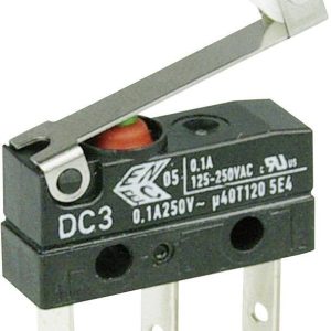 Mikroprzełącznik DC3C-L1RC 250 V/AC 0.1 A 1 x wł/(wł) ZF IP67 chwilowy 1 szt. Mikroprzełącznik DC3C-L1RC 250 V/AC 0.1 A 1 x wł/(wł) ZF IP67 chwilowy 1 szt.