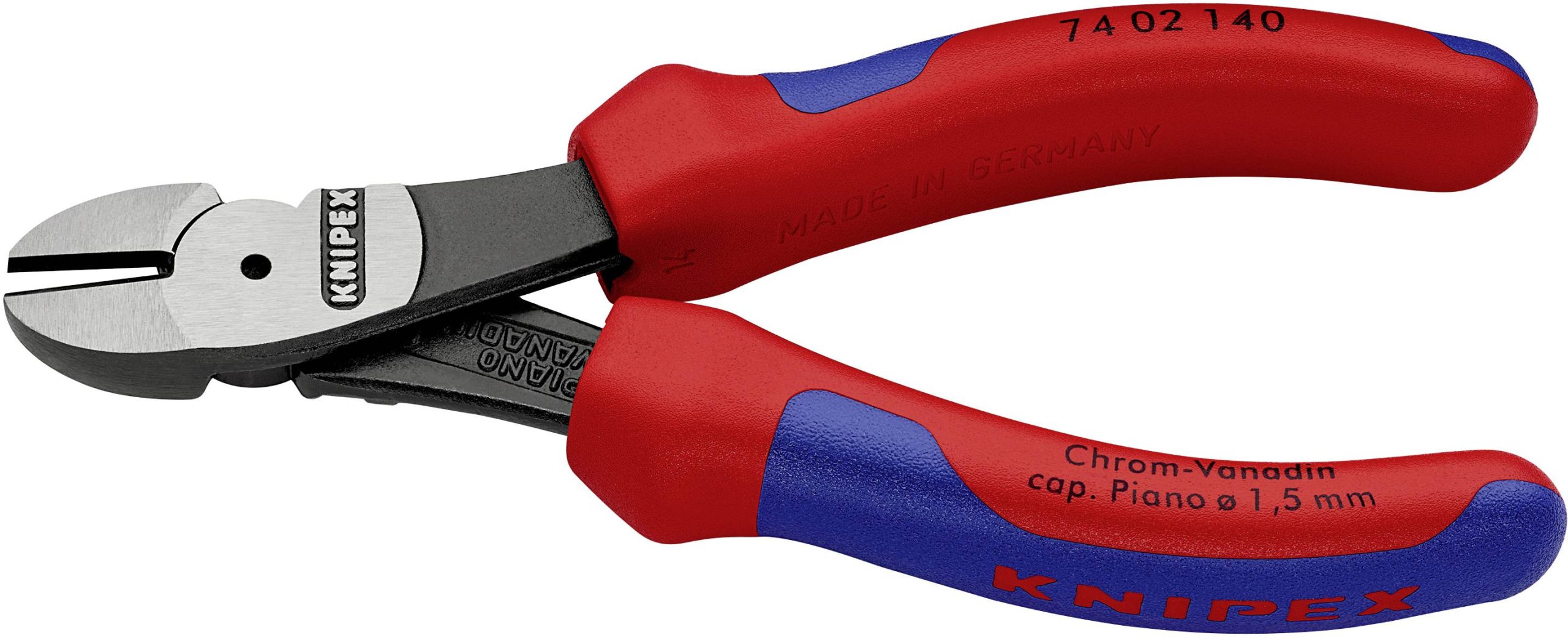 Szczypce boczne wzmocnione Knipex 74 02 140, 140 mm, 64 HRC, do warsztatu - obrazek 1