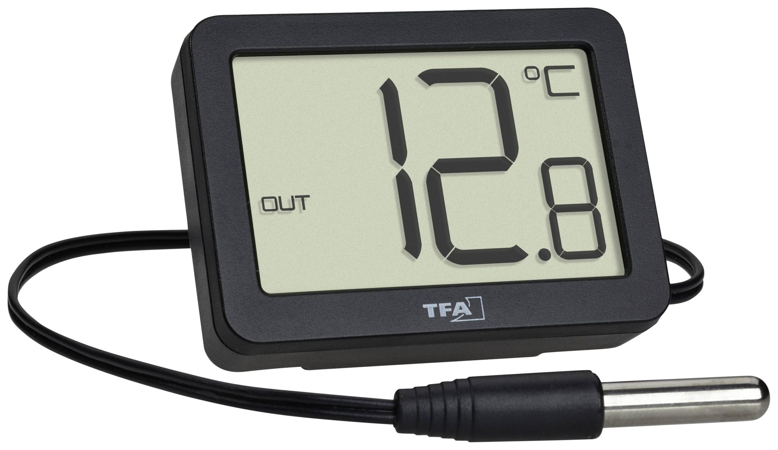 TFA Dostmann TFA - Thermometer - digital - Schwarz Termometr czarny 30.1066.01 - obrazek 1