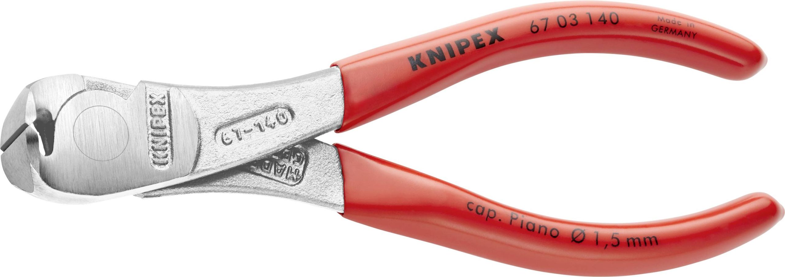 Szczypce czołowe Knipex 67 03 140, 145 mm, dla elektroników i mechaników - obrazek 1