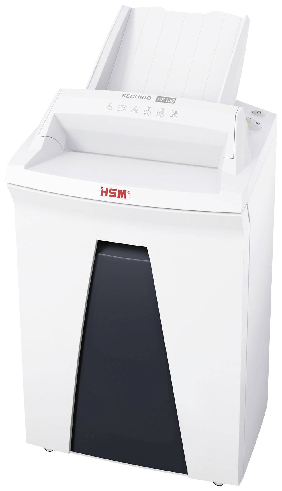 HSM SECURIO AF150 Autofeed Niszczarka 10 ark. Cięcie na drobne elem. 4.5 x 30 mm P-4 34 l Niszczy także płyty CD, płyty - obrazek 1