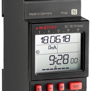 Müller 23823 Przekaźnik czasowy na szynę DIN SC 18.10 easy 24V ACDC, cyfrowy, 1 kanał Müller 23823 Przekaźnik czasowy na szynę DIN SC 18.10 easy 24V ACDC, cyfrowy, 1 kanał