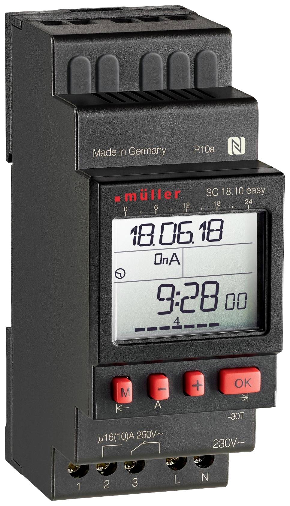 Müller 23823 Przekaźnik czasowy na szynę DIN SC 18.10 easy 24V ACDC, cyfrowy, 1 kanał - obrazek 1