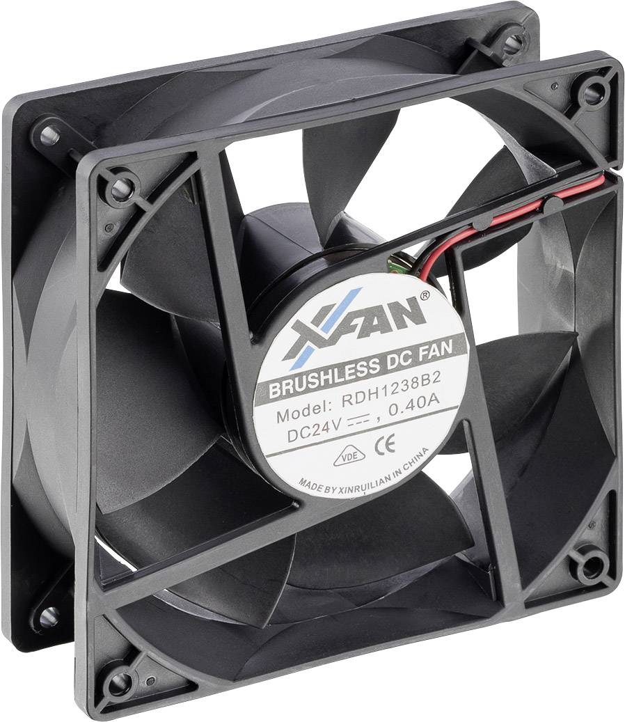 Wentylator osiowy X-Fan RDH1238S, 24 V/DC, 217.8 m³/h, (D x S x W) 120 x 120 x 38 mm - obrazek 1