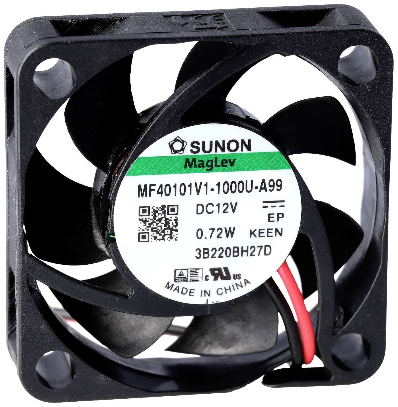 Sunon MF40101V21000UA99 Wentylator osiowy 12 V/DC 11.89 m³/h (D x S x W) 40 x 40 x 10 mm - obrazek 1
