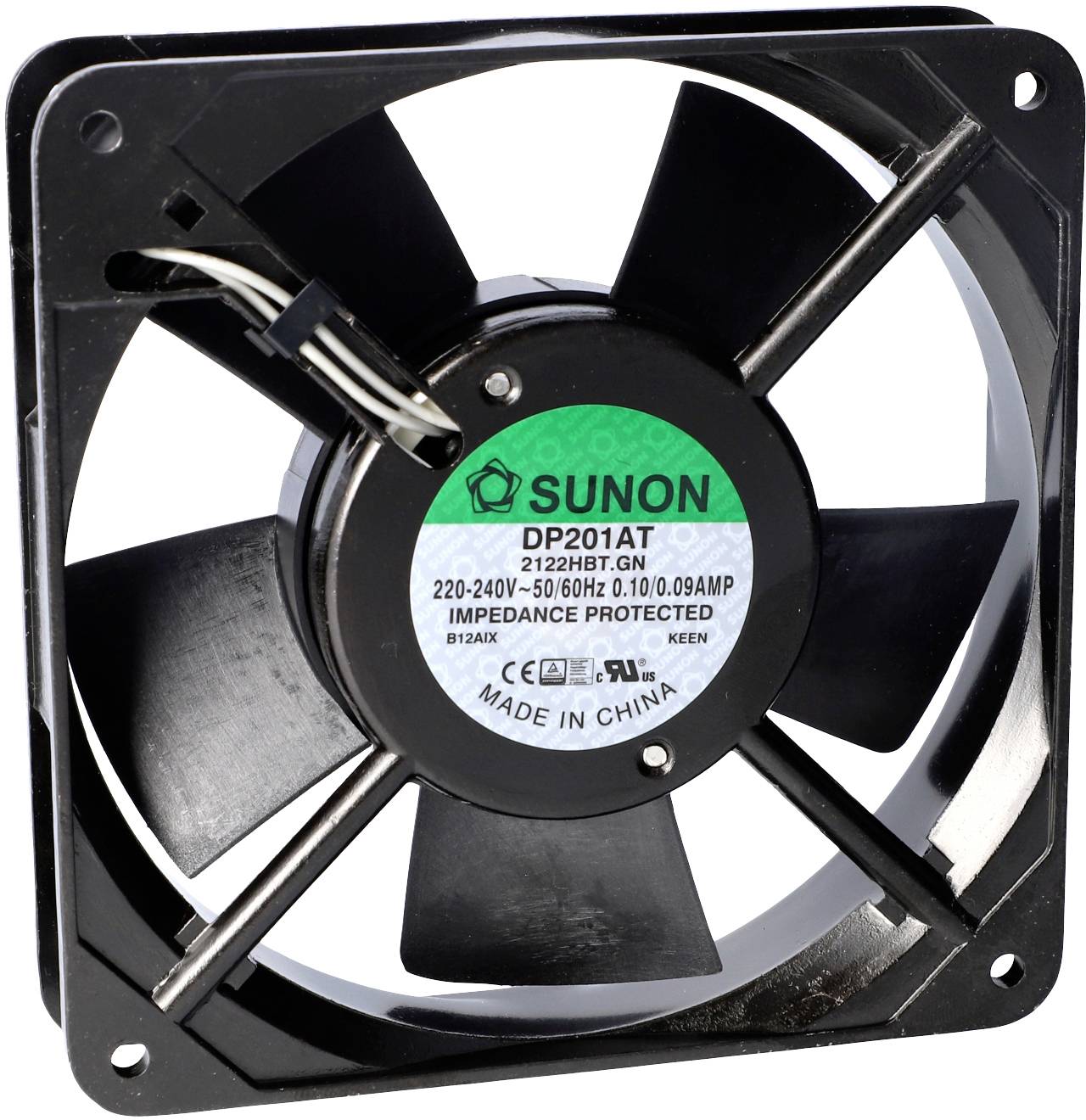 Sunon DP201AT-2122HBL.GN Wentylator osiowy 230 V/AC 112.1 m³/h (D x S x W) 25 x 120 x 120 mm - obrazek 1