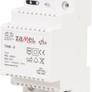 Transformator dzwonkowy Zamel TRM-8, 8 V/AC Transformator dzwonkowy Zamel TRM-8, 8 V/AC