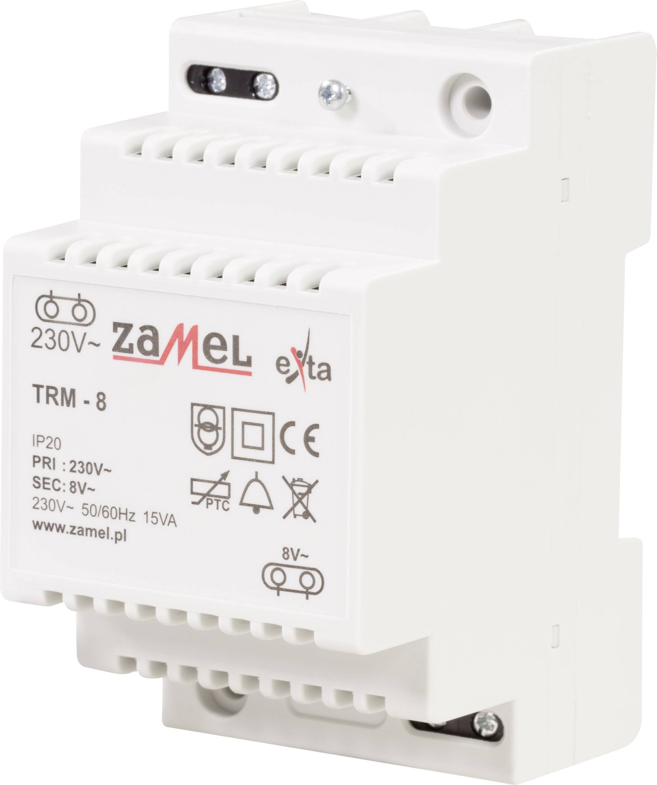 Transformator dzwonkowy Zamel TRM-8, 8 V/AC - obrazek 1